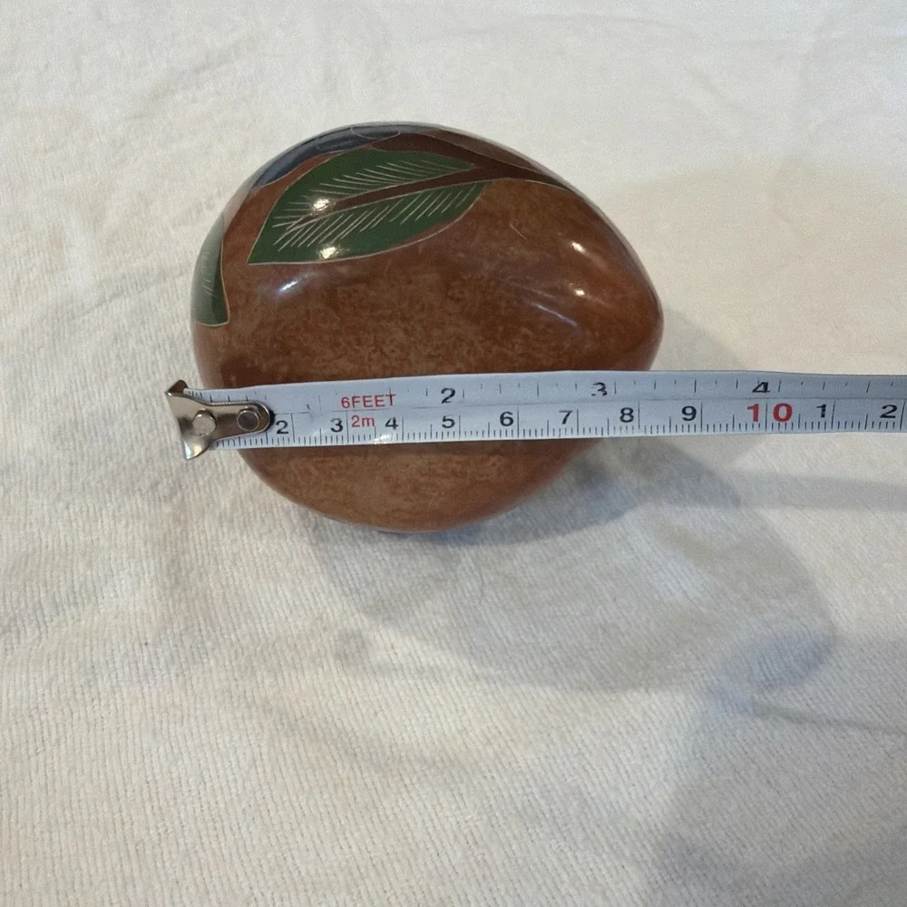 Vtg Nicaragua Hand Painted‎ Hummingbird & Flower Glazed Terracotta Vase